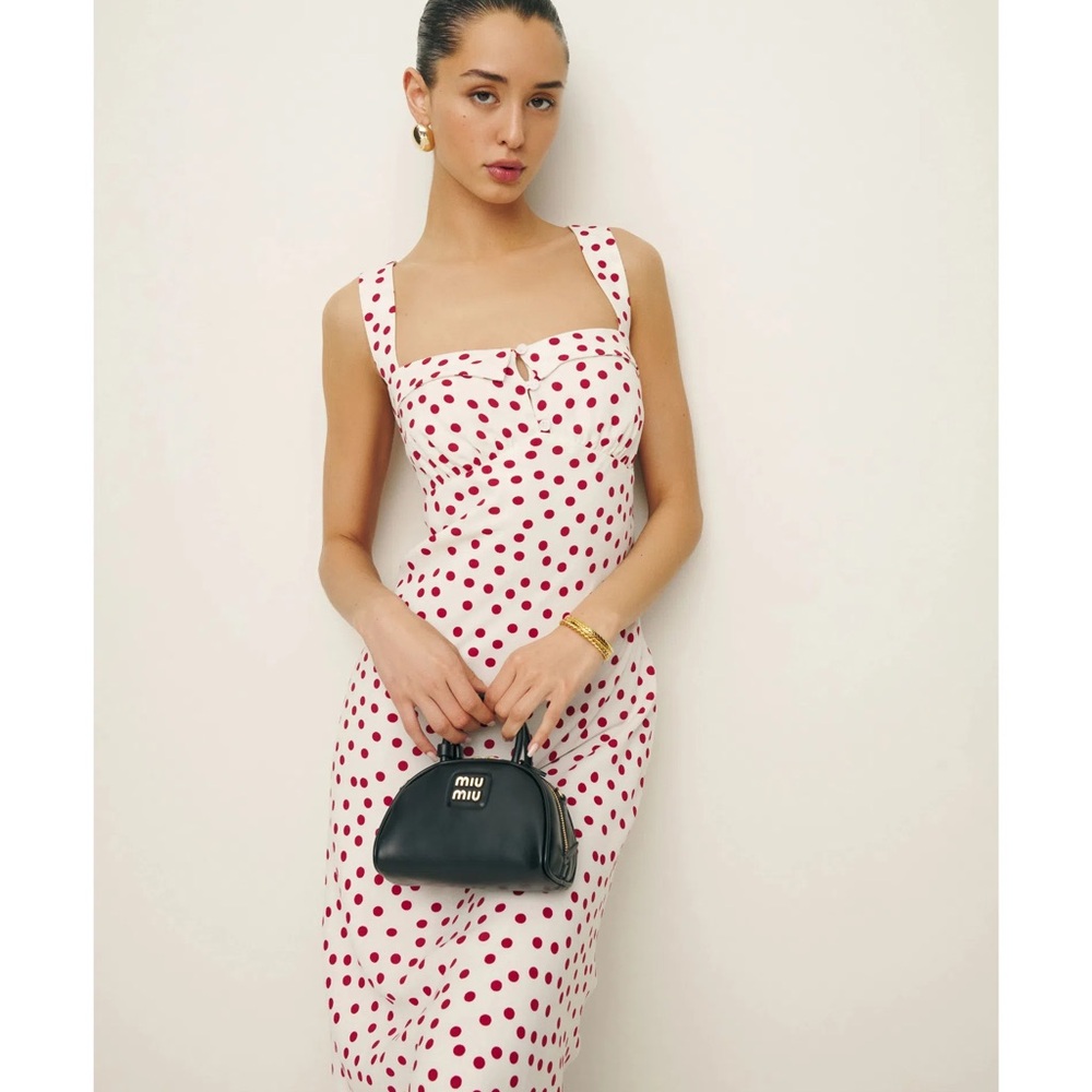 Reformation Tancy Dress in Bingo